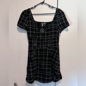 Killstar rebellion pleaded tartan ash dress.